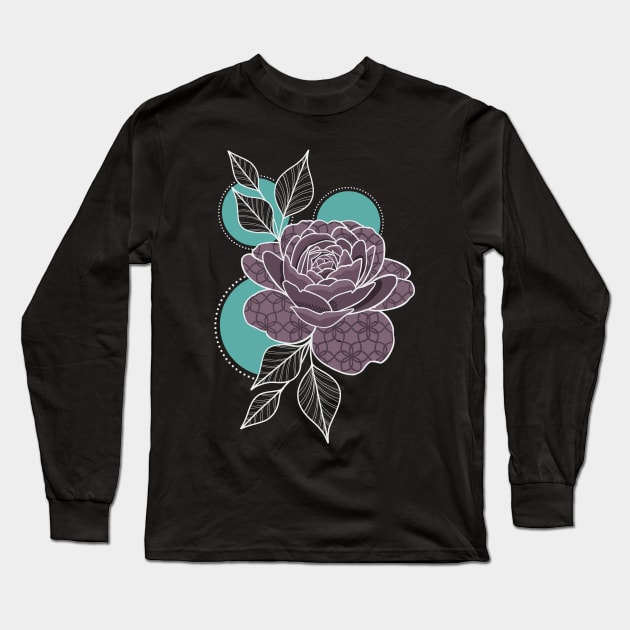 Muted Bloom Long Sleeve T-Shirt by louddoodle